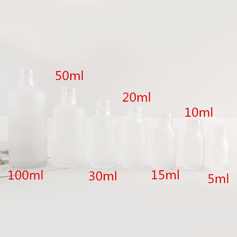 10 ml 15 ml 20 ml 30 ml 50 ml 100 ml frostglas droppflaska för e vätskeflaskor med pipett för kosmetisk parfym eterisk olja