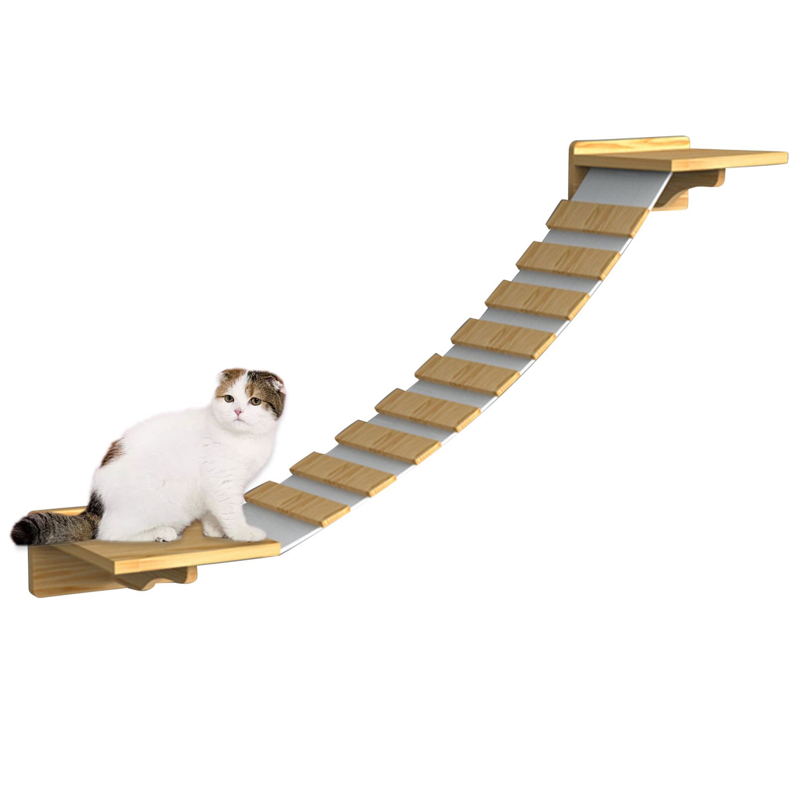 Wall Mounted Cat Climbing Platform Solid Wood Cat Stair Landing Habitat Wall Hanging DIY Cat Wall Cat Climbing Ladder
