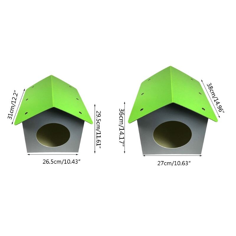 Plastic Dog Houses Outdoor Insulated, Weatherproof Dog Houses Outside with Door E7CB