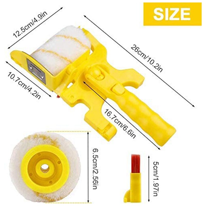 Verf Edger Roller Borstel, Multifunctionele Verf Roller Borstel, clean-Cut Verf Edger Roller Borstel Kwast Rand Tool