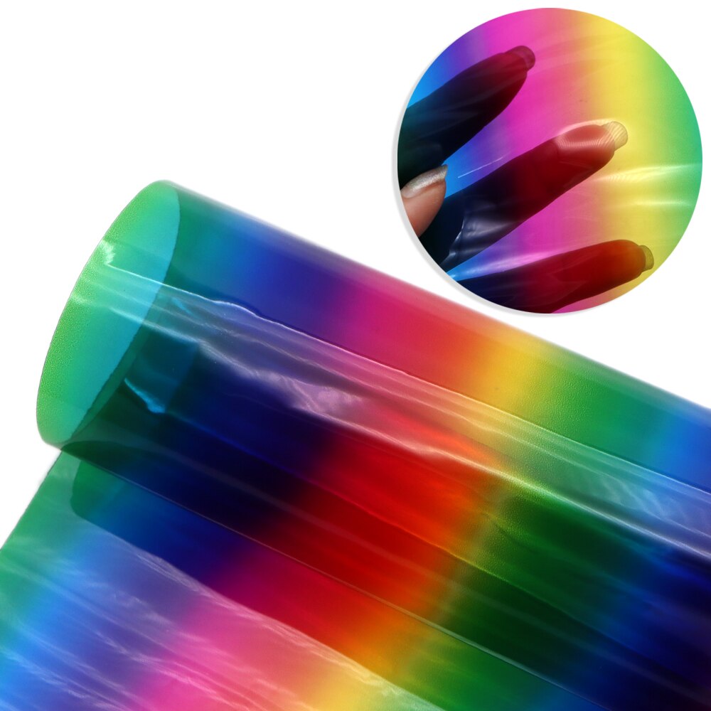 20*34cm tpu gennemsigtig gradient farve kunstlæder stof tekstil til fremstilling af øreringe hår buer telefon sag bogomslag ,1 yc 11472: 1106399001