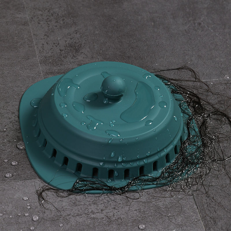 Juego de filtro de Gel de sílice para fregadero de baño, cubierta de drenaje de suelo de ducha Universal, evita la obstrucción del cabello, desodorante, accesorios de cocina: Green