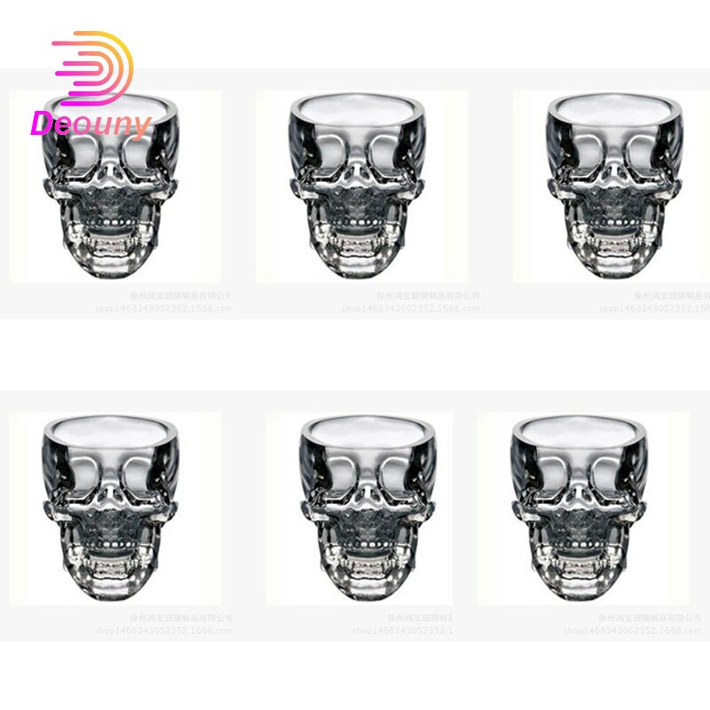 DEOUNY 6PCS Big Shot Glasses For Vodka Tequila Shots Set Drinkware Cup 80ml&150ml&300ml Crystal Halloween Home Party Whiskey