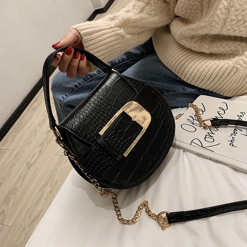 Stenen patroon pu leren crossbody tassen voor vrouwen kleine ketting handtas kleine tas dames avondtassen met handvat