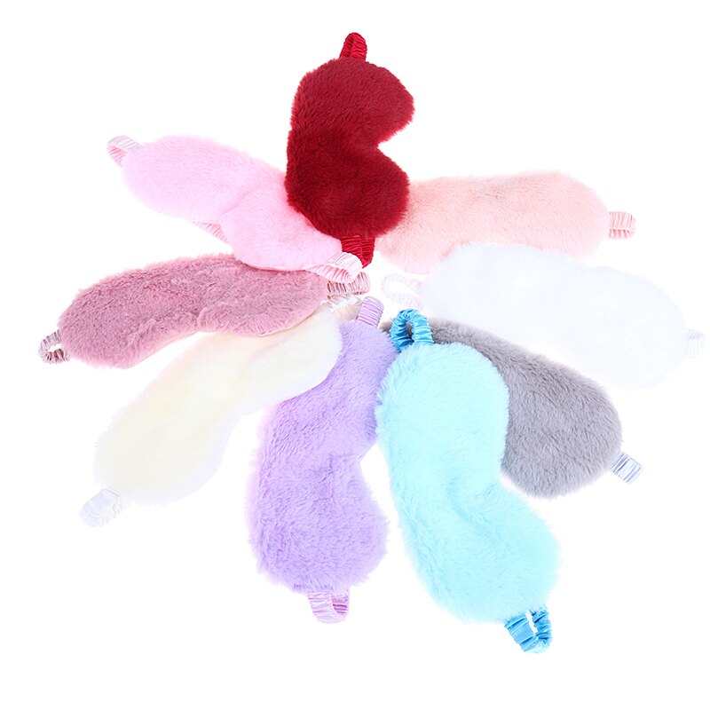 Super Soft Plush Eye Masks Silk Love Cloud Eye Cover Rabbit Plush Sleeping Mask Eyepatch Cartoon Nap Eye Shade Blindfold