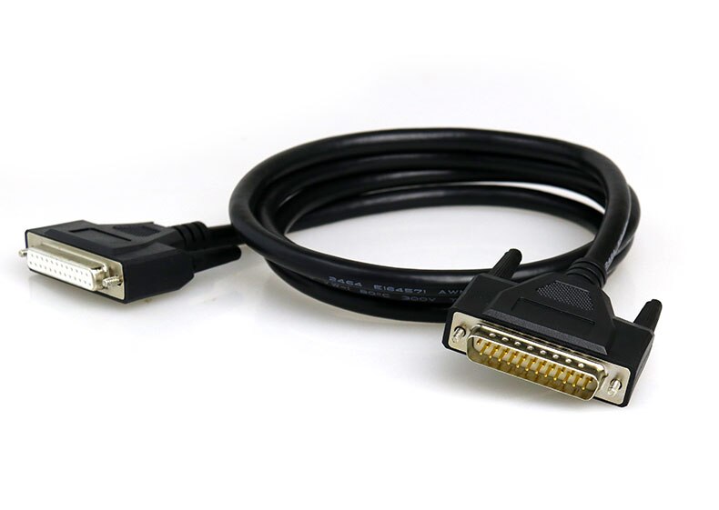 1.5 m DB25 mannelijke-DB25 mannelijke parallel printer kabel db25 man-vrouw gender verlengkabel: 150cm / db25 male female blk