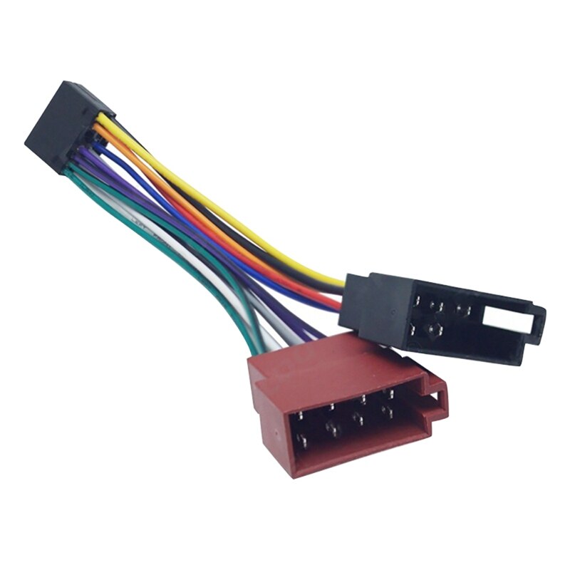 Adaptador de arnés de cables de coche para Kenwood/JVC, conector estándar ISO de Radio Estéreo automática, 16 Pines, Plug-Play: Default Title