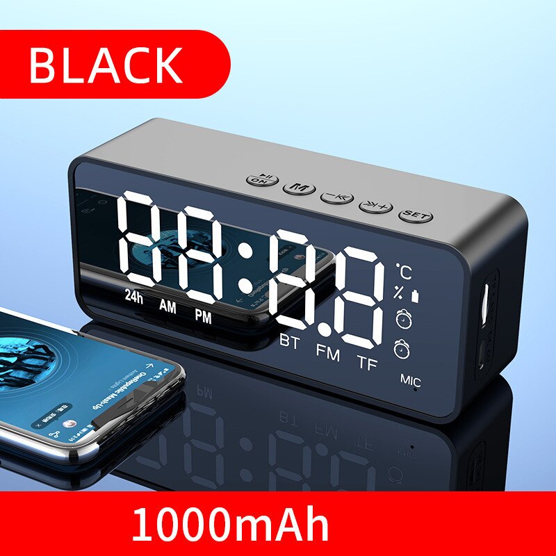 G50 Draadloze Bluetooth Speaker Met Fm Radio Mini Draagbare Kaart Spiegel Wekker Geluid Dual Wekker Instellingen Voor Alle telefoon