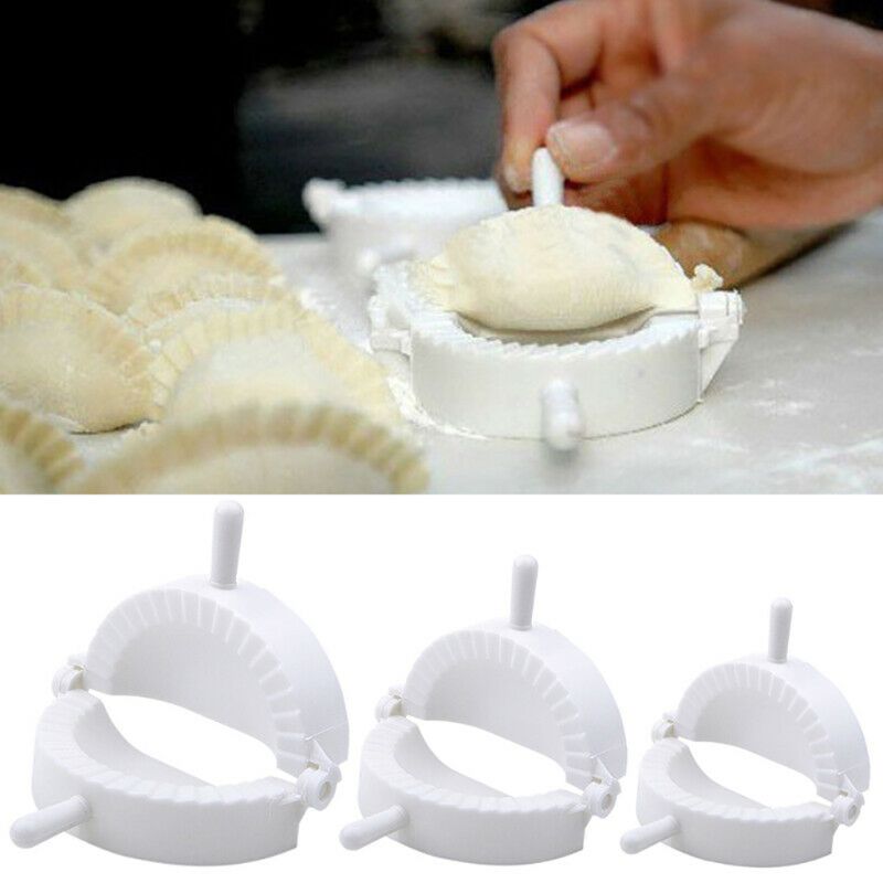 3Pcs Dumpling Maker Mould Dough Press Meat Pie Pastry Mold W0YD