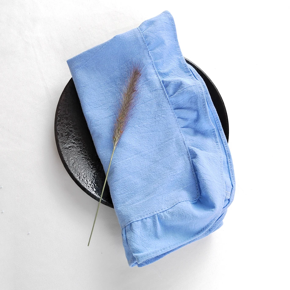 Katoen 100% Ruffule Servetten Voor Borden Zachte Volants Voor Bruiloft Decoratie Huis Warming Tafel Decor Party: 90x40 cm / Bruin