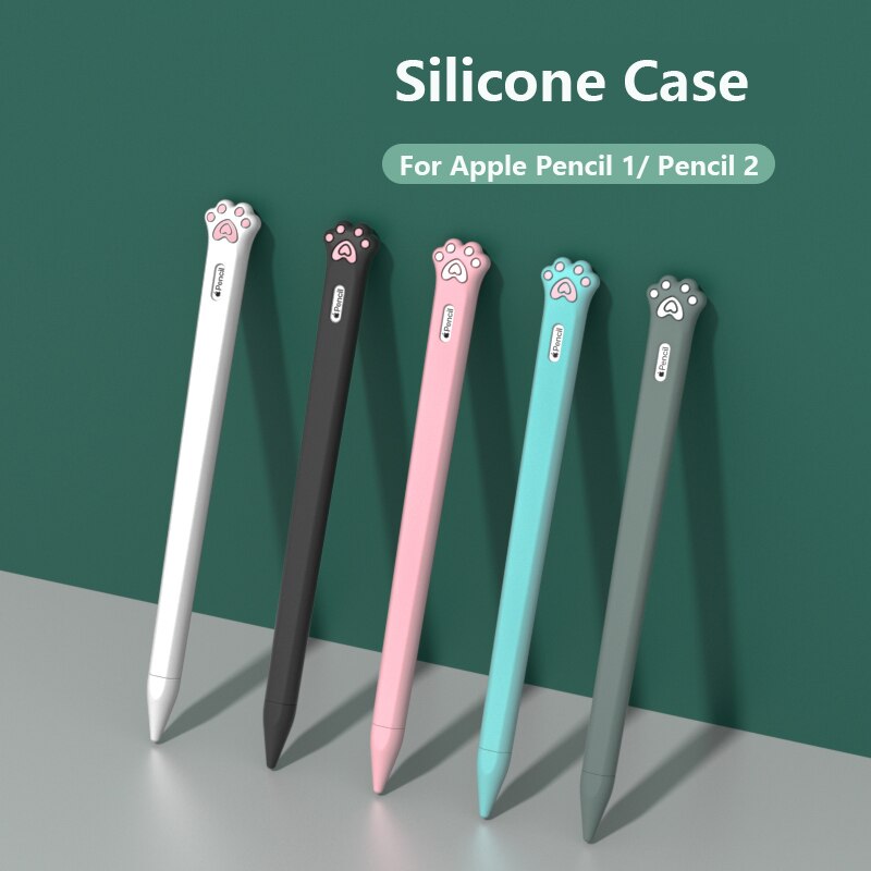 Silicone Case For Apple Pencil 2 1st 2 Case Pencil case Tablet Touch Stylus Protective Cover Pouch Portable Soft Silicone Cases