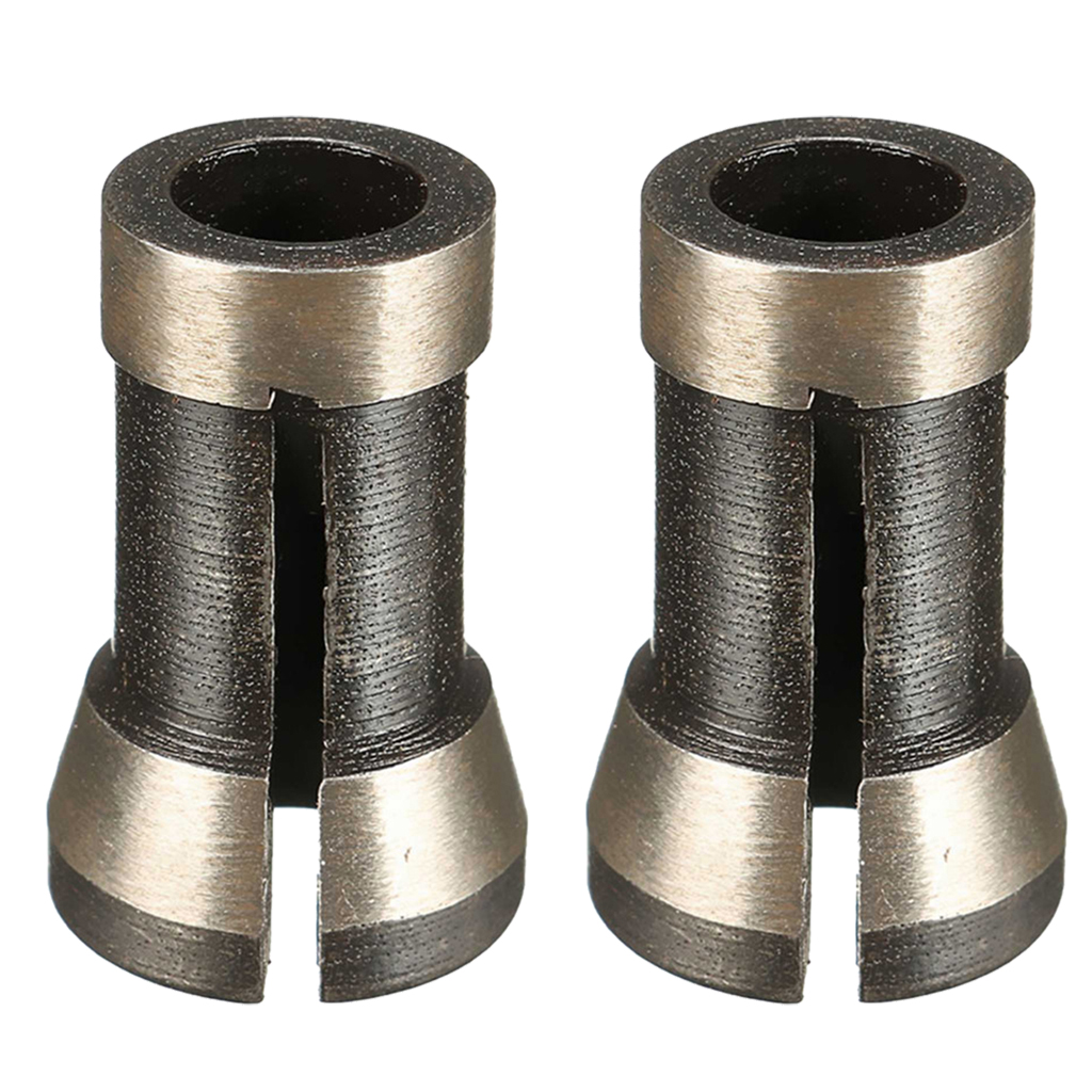 2Pcs 1/4 '6.35 Mm Legering Spantang Adapter Graveren Trimmen Machine Elektrische Router