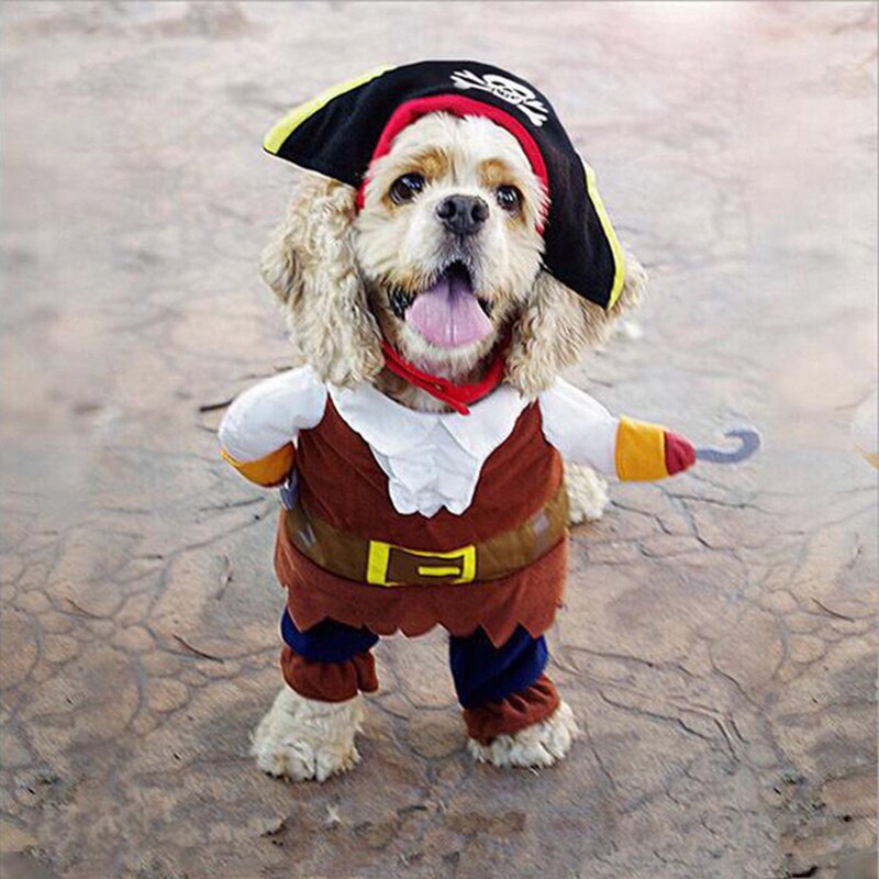 Roliga husdjurskläder cosplay pirat hund katt halloween fest söt kostym kläder komfort för liten medelstor hund katt husdjur outfit