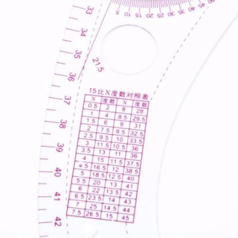 Kit de règles de mesure pour tailleur, 7 pièces, règle de dessin et de coupe, couture, bras, courbe française règle de coupe