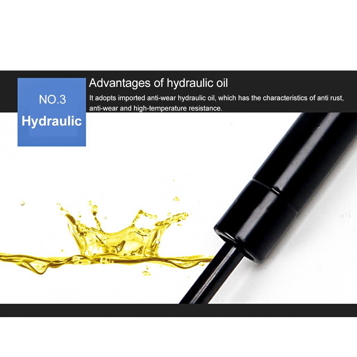 Black Rear Liftgate Tailgate Slow Down Shock Trunk Gas Strut Lift Supports For Chevrolet Silverado 2007 Tail Strut Damper