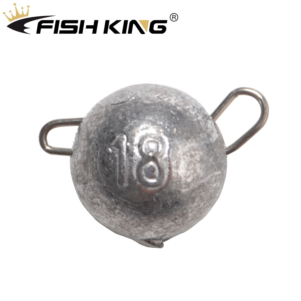 Fish king 5 stuks/pak 6g 8g 10g 12g 14g 18g vislood zinklood visaccessoires jigkop lood kogelgewicht zacht kunstaas texas rig