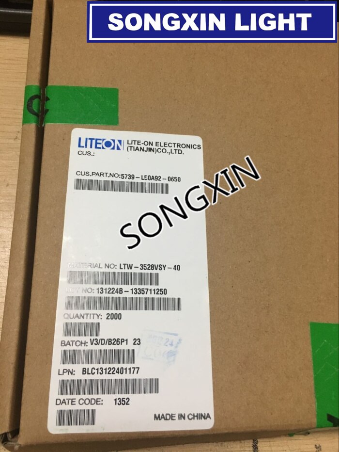 50pcs LITEON LED Backlight 1210 3528 2835 1W 1.5W 150LM Cool white LCD Backlight for TV TV Application LITE ON LED 2835 3528 3V