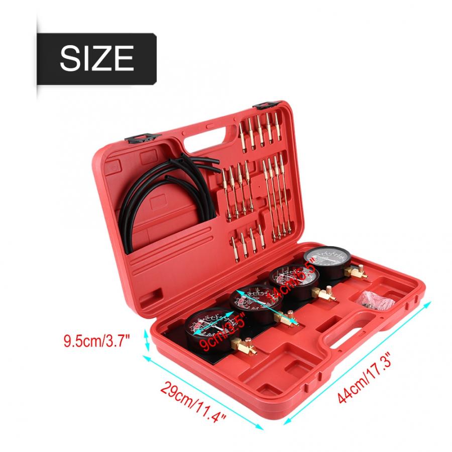 4 Stuks Motorfiets Brandstof Vacuüm Carburateur Carb Synchro Tool Balancer Gauge Kit