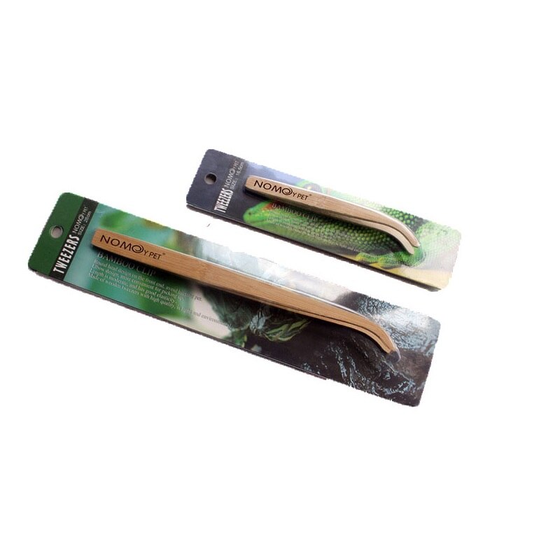 Pinzas para alimentar reptiles, pinzas para alimentos de bambú con mango largo, herramientas de limpieza y alimentación de Terrario de 28/16, 5cm