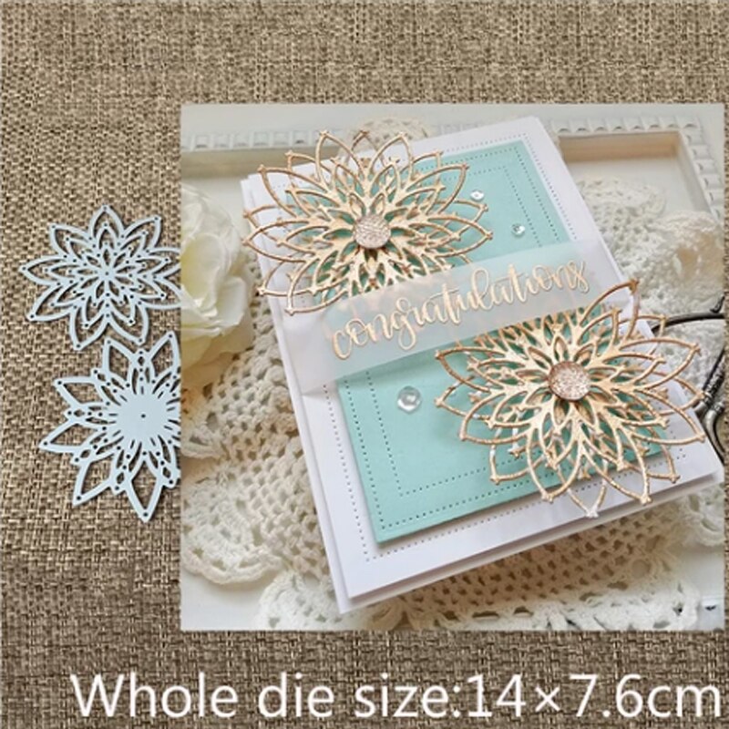 Pop-up Lotus Flower Frame Metal Cutting Dies Stencils For DIY Scrapbooking Decoration Embossing Supplier Craft Die Cut