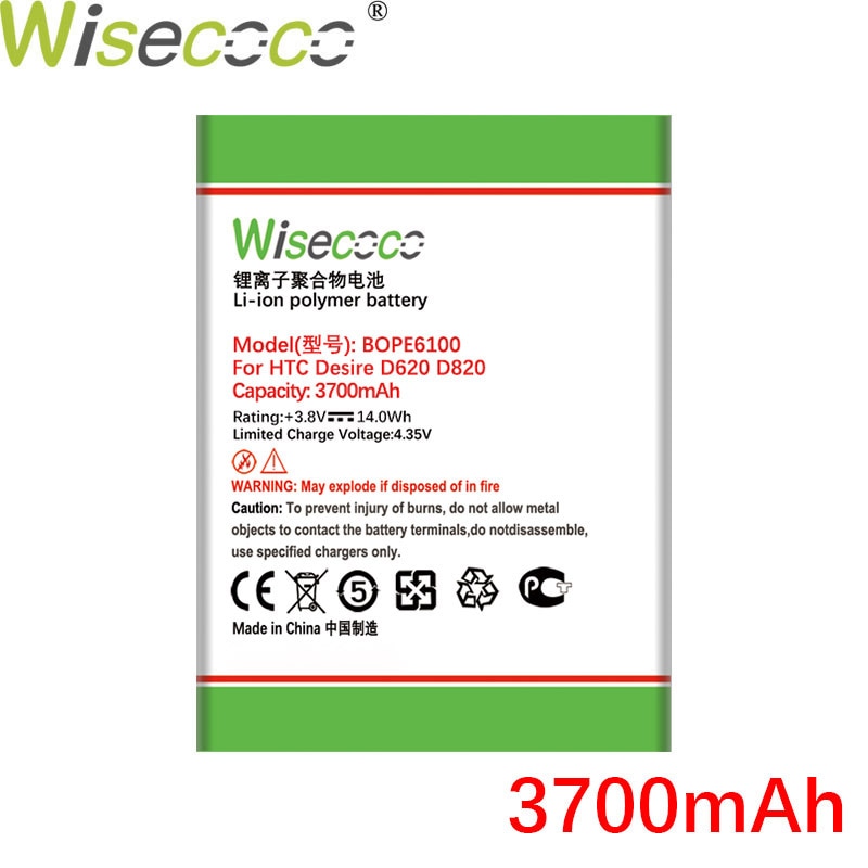 WISECOCO 3700mAh BOPE6100 Batterij Voor HTC Desire 620 620G D620 D620h D620u Desire 820 Mini D820mu A50M Telefoon + Tracking Code