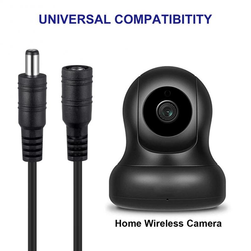 Cable de extensión de alimentación de 3/6, 5/10/16, 4/32 y 8 pies de CC, Cable hembra macho de 5,5mm x 2,1mm para Router y equipo eléctrico de tira Led