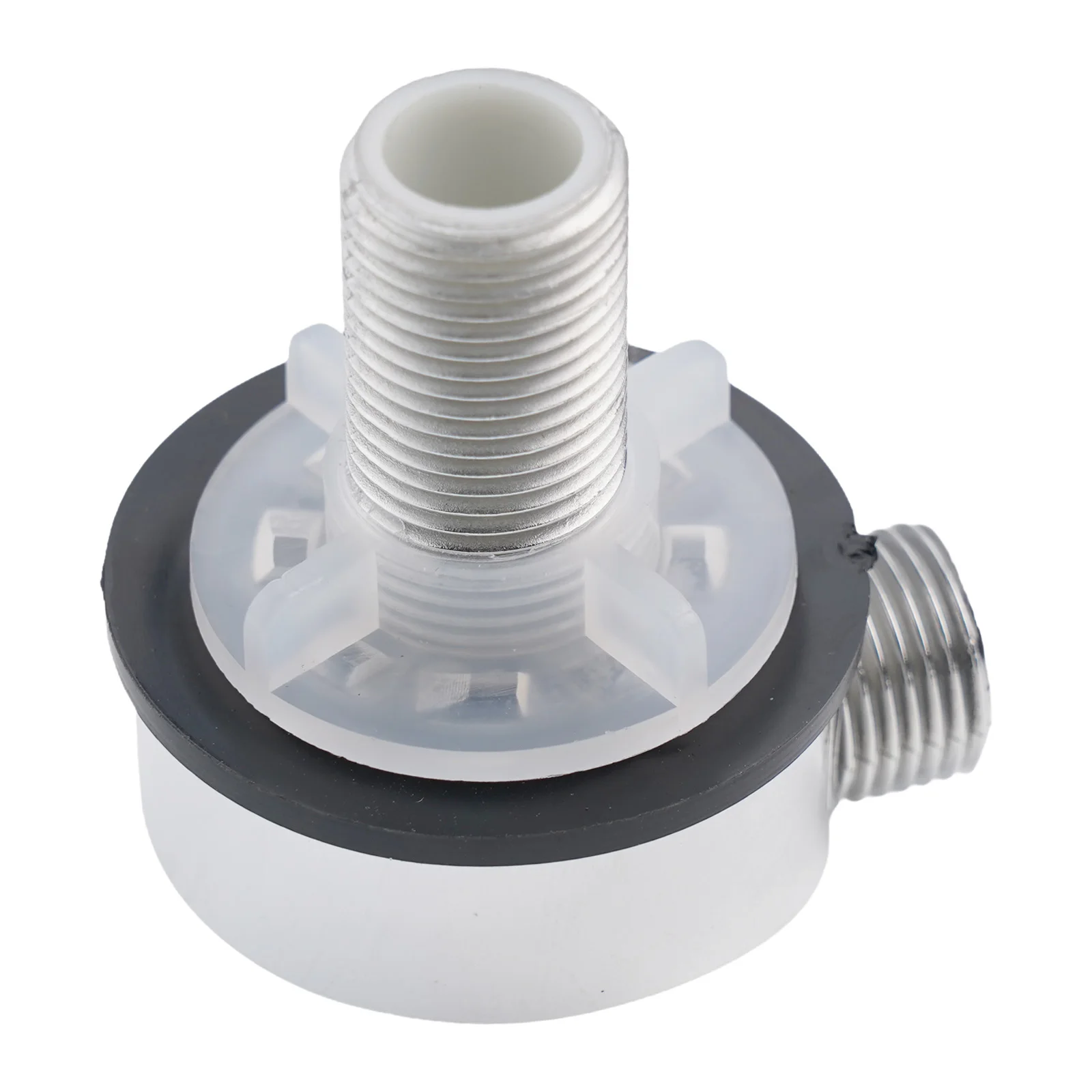 Muurbocht, messing ronde wandmontage doucheslangaansluiting accessoires  g1/2 inch wateruitlaat voor douche - zilver