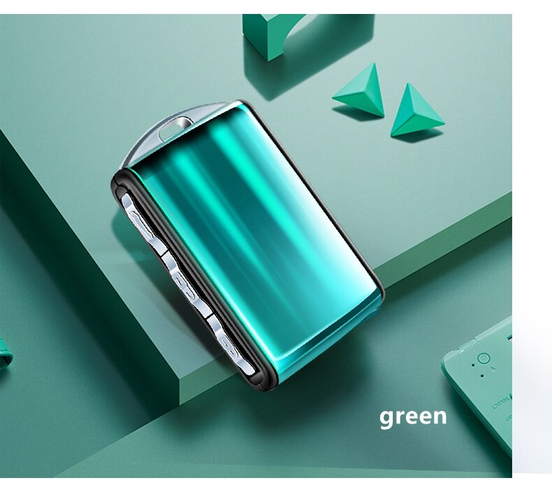 Car ABS Key Case Shell For Volvo XC40 XC60 S90 XC90 V90 T5 T6 T8 Fob Smart Key Replacement: only cover green