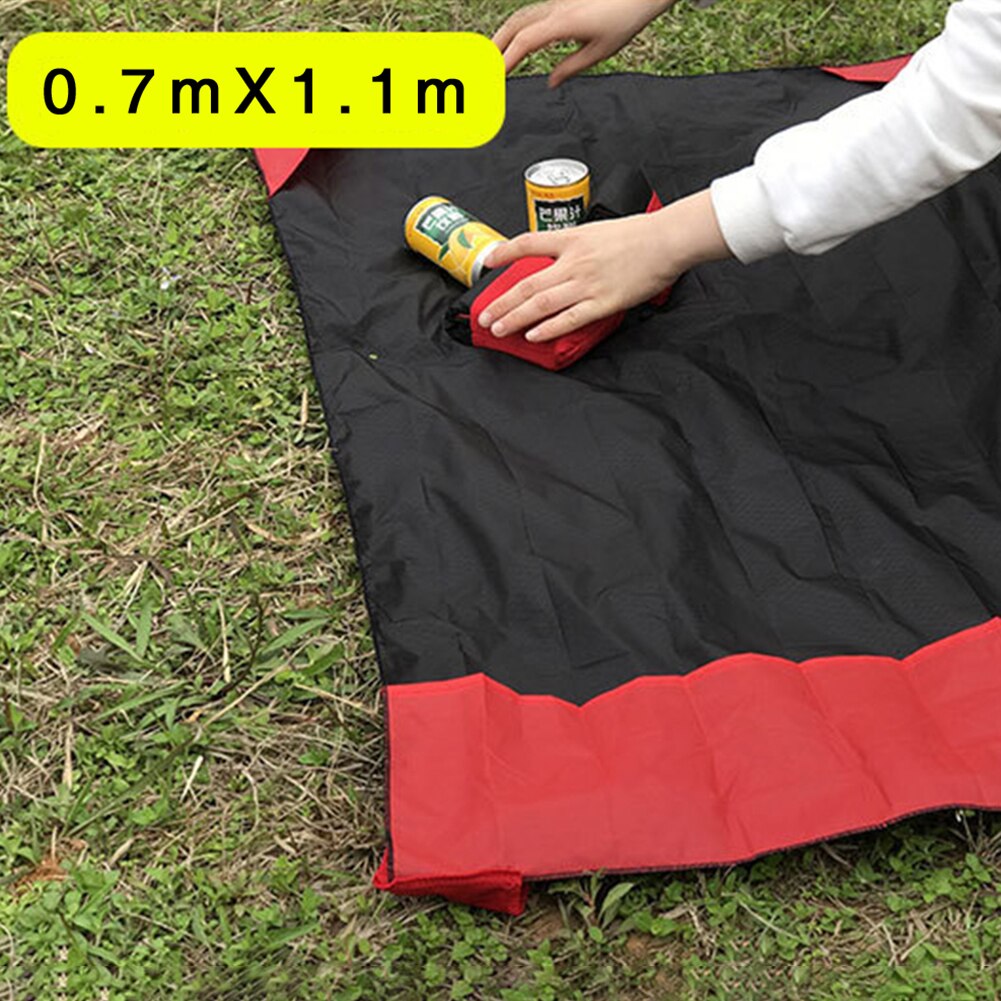 Waterproof Tent Floor Tarp Picnic Mat Ultralight Pocket Tent Footprints Beach Tarp with Sack for Camping Hiking 70*110cm