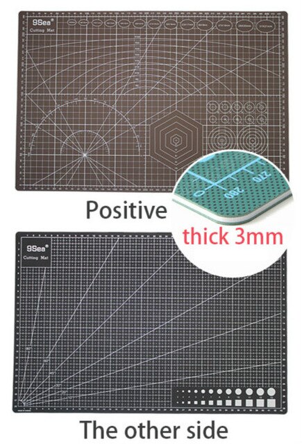 A3 tappetino da taglio in Pvc tappetino da taglio patchwork pad A3 strumenti patchwork strumento manuale fai-da-te tagliere autorigenerante a doppia faccia: 1 A3