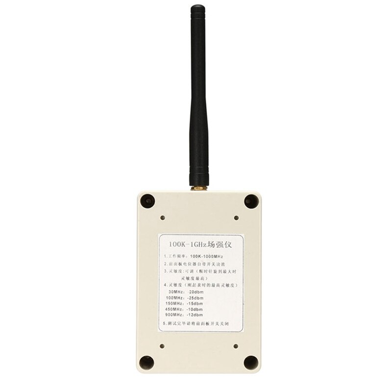 Medidor de fuerza de campo RF, banda ancha de 100K-1GHz, para radiación de antena de walkie-talkie