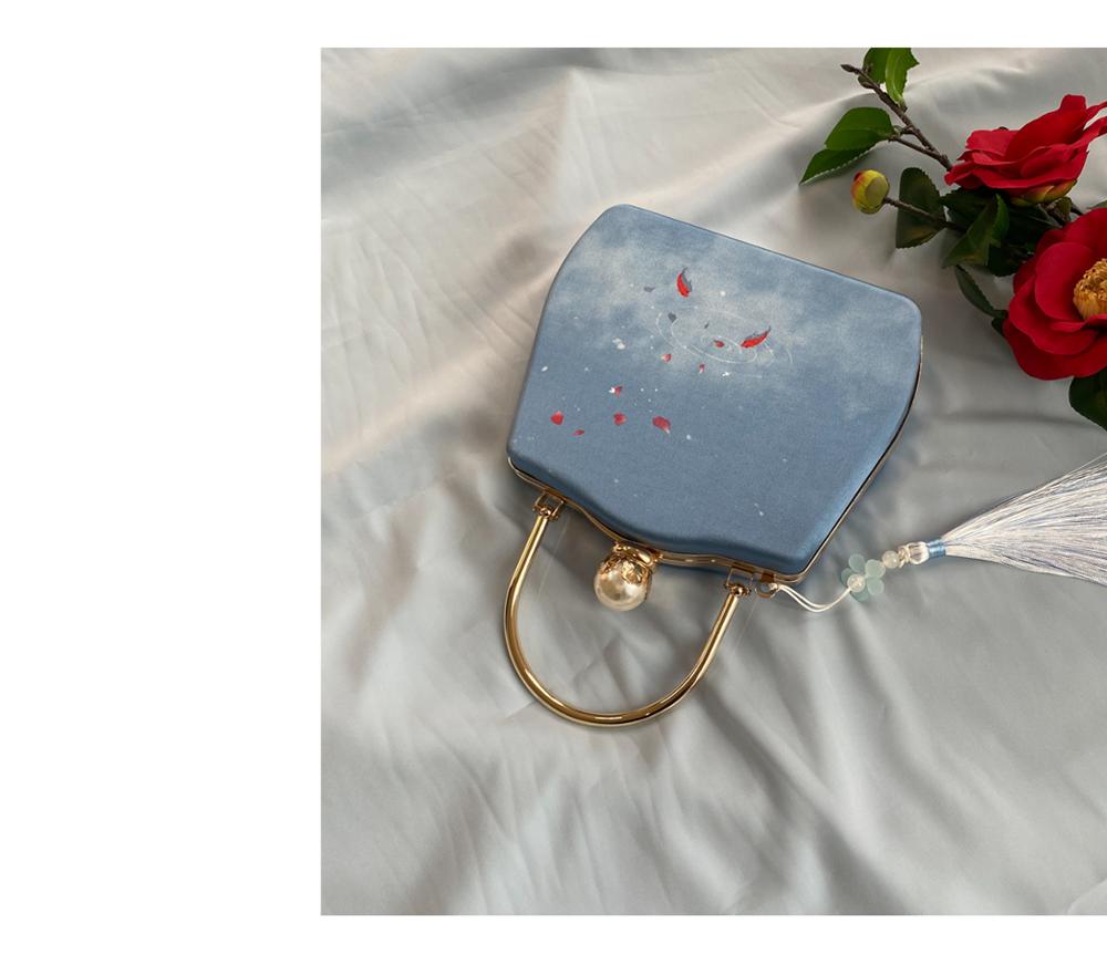 Angelatracy 2020 di Nuovo Modo di Arrivo del Cotone Floreale Struttura in Metallo Oro di Pesce Delle Donne Del diamante Crossbody Nappa Sacchetto di Sera Della Borsa di Dialogo