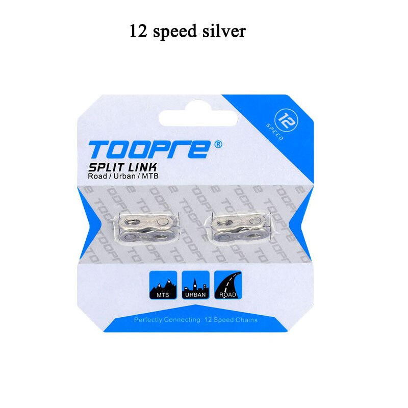 TOOPRE MTB Road Bike Chain Missing Link 6-7-8S/9/10/11/12 Speed Urban Bicycle Chain Connector Carbon Steel Cycling Accessories: 12s silver