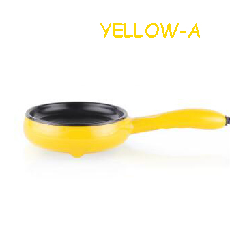 Betohe mini huishoudelijke ei-omelet pannenkoeken elektrische gefrituurde biefstuk antiaanbakpan gekookte eieren boiler stoomkoker ontbijtmaker: 220v / Geel-a