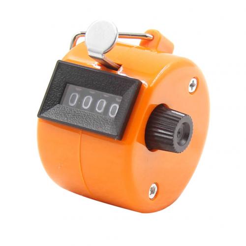 Handheld Tally Click Counter 4 Digits Number for Golf Clicker Club Manual Counting Counter Click Timer Golf Points: Orange