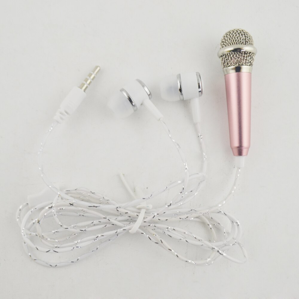 Protable K Song Mini Microphone earphone Universal KTV Karaoke Mobile Phone Computer Microphone headset Toy