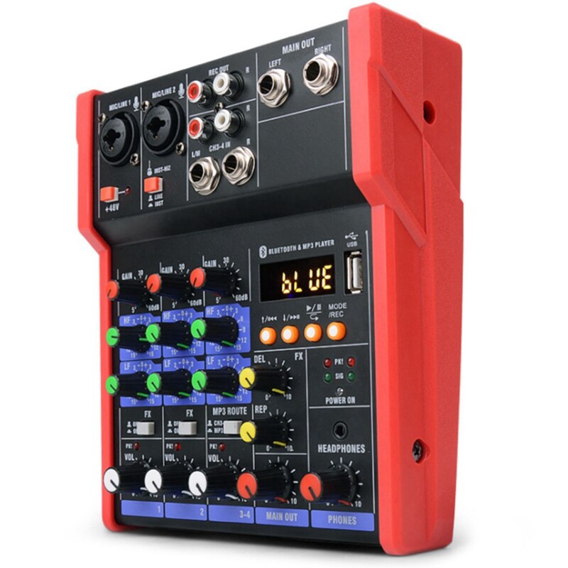 KTV-tarjeta de sonido para Karaoke, Mini mezclador portátil de música, con Bluetooth, 5V, para escenario de casa, DJ, rendimiento en vivo: Default Title