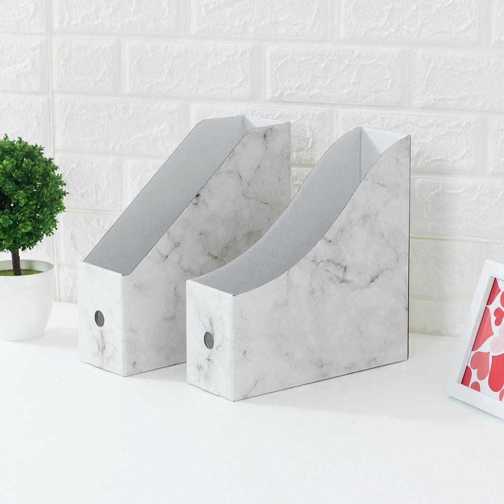 DIY Kraft Paper Bookend Book Holder Book File Bookends Office Stationery School Holder Organizer Bookshelf Book Stand W7I4