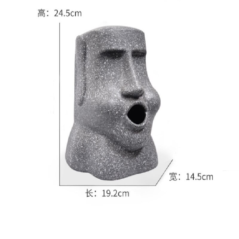 Statue de pâques en pierre Moai, boîte à mouchoirs de salon nordique, boîte de rangement en papier drôle et