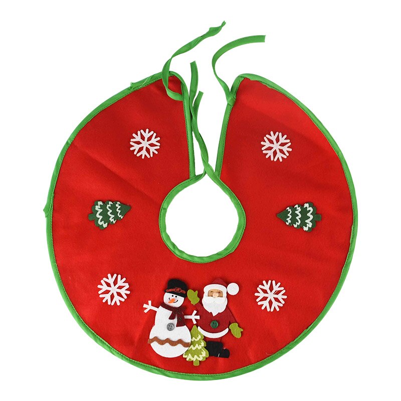 46/60/78/90cm røde hvite juletreskjørt plysj treskjørt i nåovnsstoff til juledekorasjon jul hjemmeinnredning gulvmatte