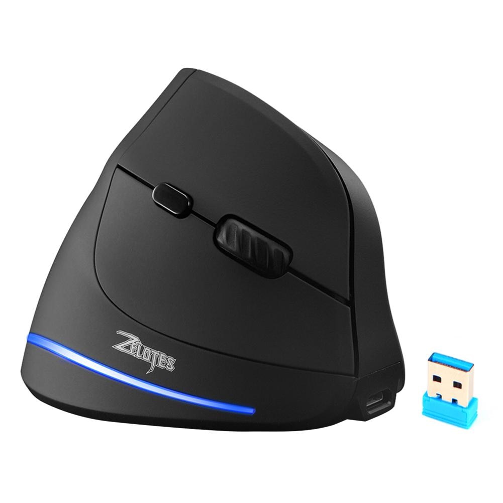 Zelotes F-35 2.4Ghz Verticale Draadloze Muis 2400Dpi 6 Knoppen Ergonomische Optische Computer Gaming Mouse Gamer Muizen Voor Laptop pc: F35