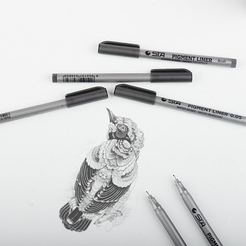 STA STA8050 Hand-gemalt nadel rohr stift Comic haken linie Hub stift Schüler Hand-gemalt stift büro unterschrift stift