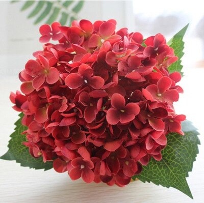 Dia 20cm stor størrelse kunstig hortensia gren silke blomst hjem dekoration bryllup: 11