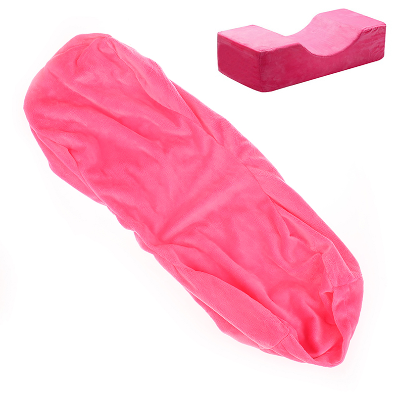 Almohada de espuma viscoelástica para el cuello, cojín suave para Injerto de pestañas, extensión de pestañas con bolsillo, salón de maquillaje