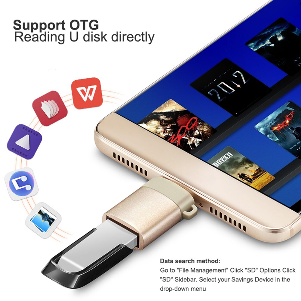 OTG USB C Adapter Type C to USB 3.0 Adapter Type-C Adapter OTG Cable For Macbook pro Air Samsung Huawei Xiaomi Oneplus 7 USB OTG