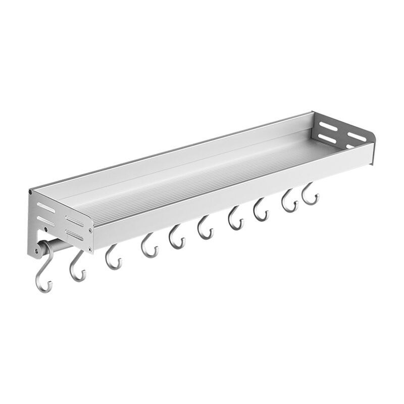 Crochet de rangement pour épices, étagère de cuisine, étagère murale, crochet de rangement pour ustensiles en aluminium, accessoires d&#39;organisation à domicile