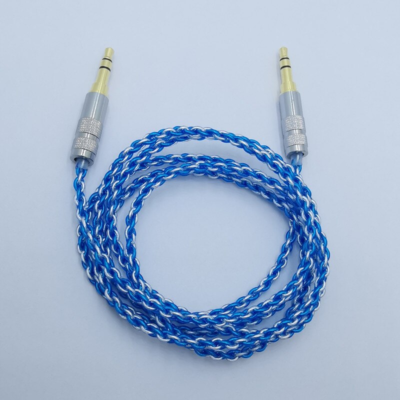 RY-A08 Silber überzug Kabel Kabel 3,5mm Jack Lautsprecher Kabel für J BL Kopfhörer Auto X iaomi ich phone7 O neplus 5t AUX Cord