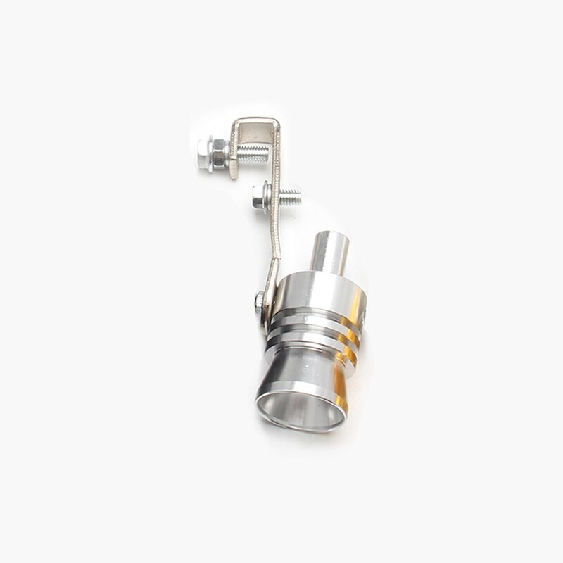 XL Universal Car Turbo Whistle Motorcycle Refitting Turbo Whistle Exhaust Pipe Sound Turbo Tail Auto Car Blow-off Valve Whistle: Sliver M
