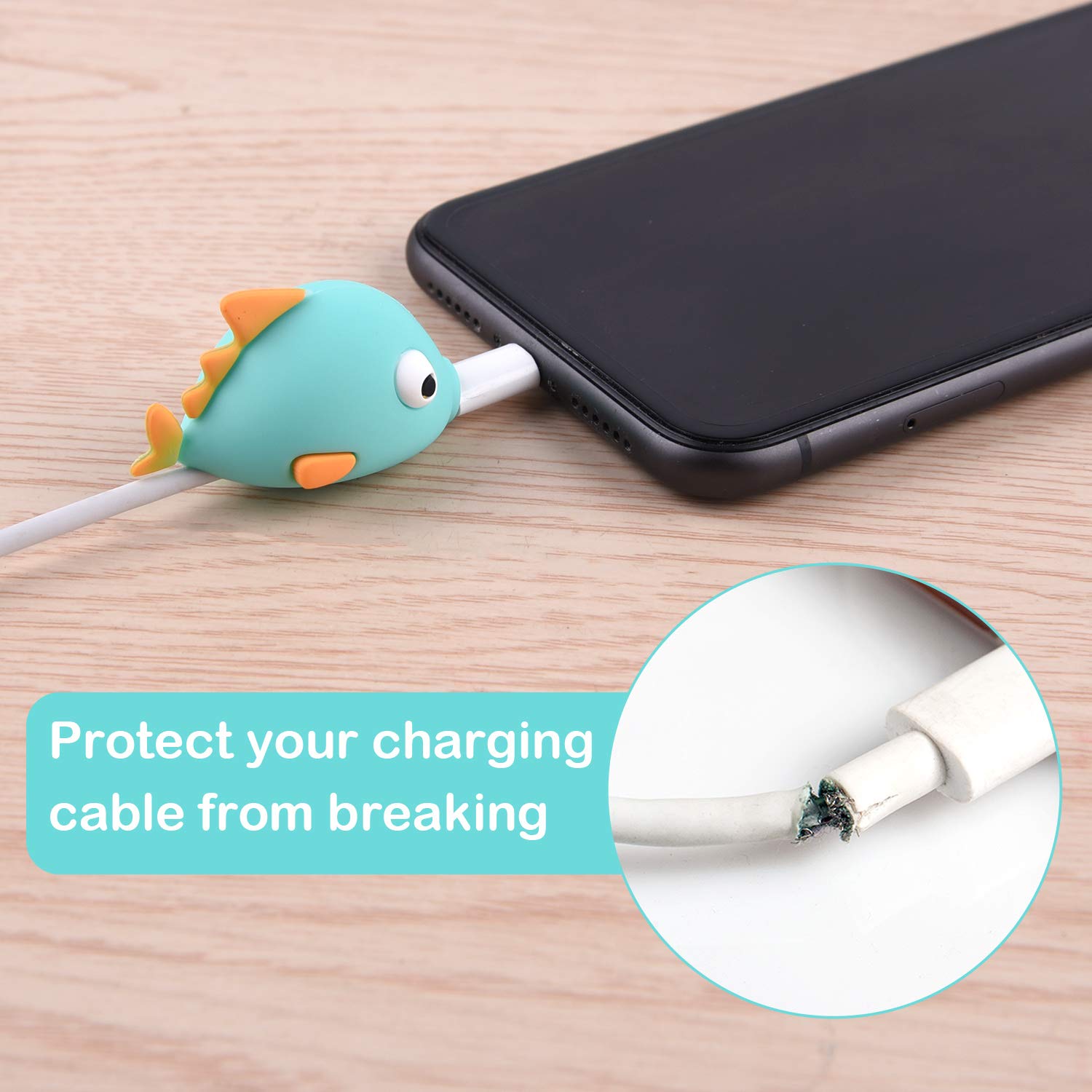 Protector de Cable para iPhone y iPad, Protector de cargador Animal, Protector de Cable USB, accesorio para teléfono