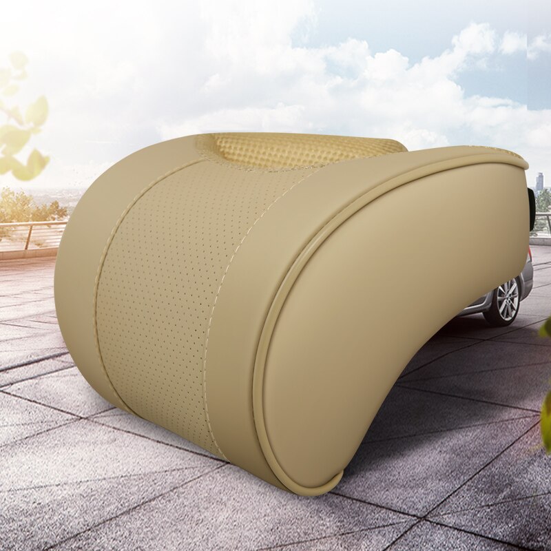 Oreiller de cou en cuir PU pour voiture, 1 pièce, Auto, mousse à mémoire de forme, repose-tête, accessoires d&#39;intérieur: C